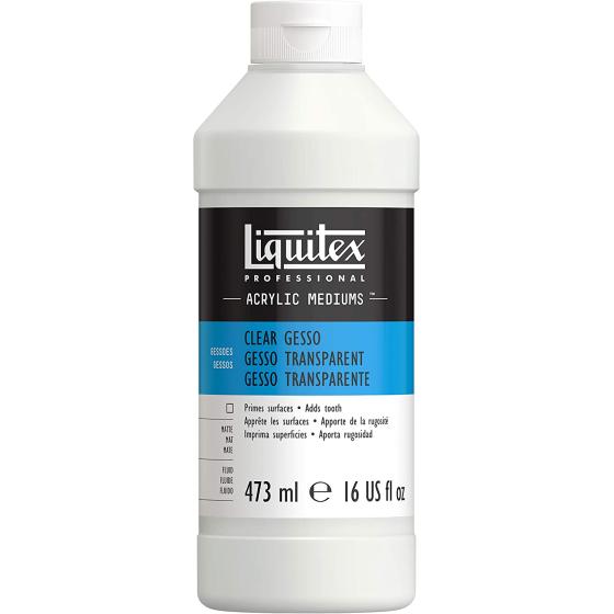 Liquitex Professional Gesso Surface Prep Medium, 473ml (16-oz), Clear