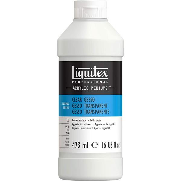 Liquitex Professional Gesso Surface Prep Medium, 473ml (16-oz), Clear