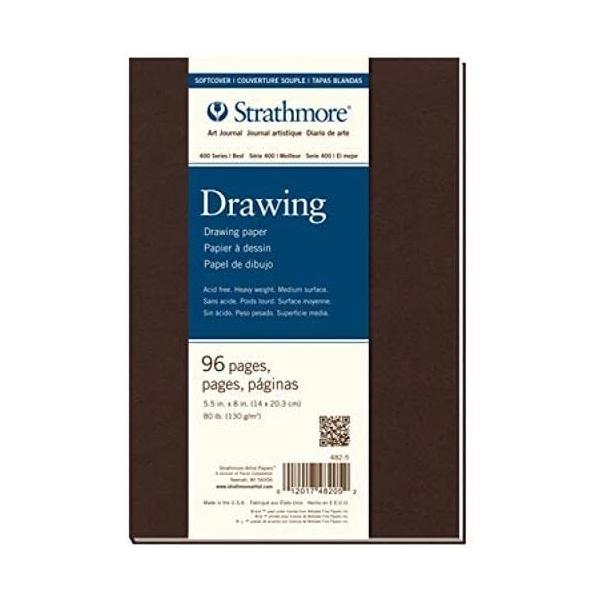 Strathmore 482-7-1 Softcover Art Drawing Journal. 7.75" x 9.75", Cream, 48 Sheets