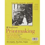 Strathmore 300 Series Printmaking Paper Pad, Glue Bound, 8x10 inches, 40 Sheets (120g) - Artist Paper for Adults and Students - Block Printing, Linocut, Screen Printing