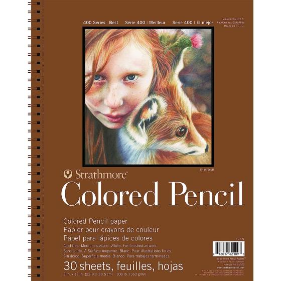 Strathmore Colored Pencil Spiral Paper Pad 9"X12"-30 Sheets -62477900