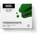 Liquitex Professional Soft Body Acrylic Paint, 12 x 22ml (0.74-oz), Essentials Set