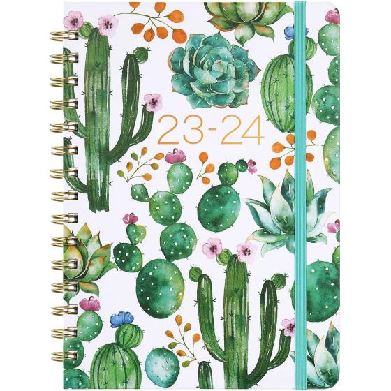 2023-2024 Planner - Planner 2023-2024, Weekly & Monthly Planner, Jul 2023 - Jun 2024, 8.5" x 6.4", Planner with Hardcover, Twin - Wire Binding, Monthly Tabs, Inner Pocket, Elastic Closure, Daily Organizer