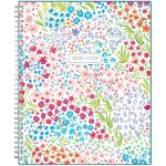 Blue Sky 2021-2022 Academic Year Teachers Weekly & Monthly Lesson Planner, 8.5" x 11", Flexible Cover, Wirebound, Ditsy Dapple Light (132002)