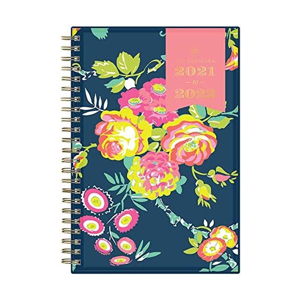 Day Designer for Blue Sky 2021-2022 Academic Year Weekly & Monthly Planner, 5" x 8", Flexible Cover, Wirebound, Peyton Navy (107927-A22)