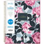 Blue Sky 2021-2020 Academic Year Weekly & Monthly Planner, 8.5" x 11", Frosted Flexible Cover, Wirebound, Roosevelt Pink (128692)