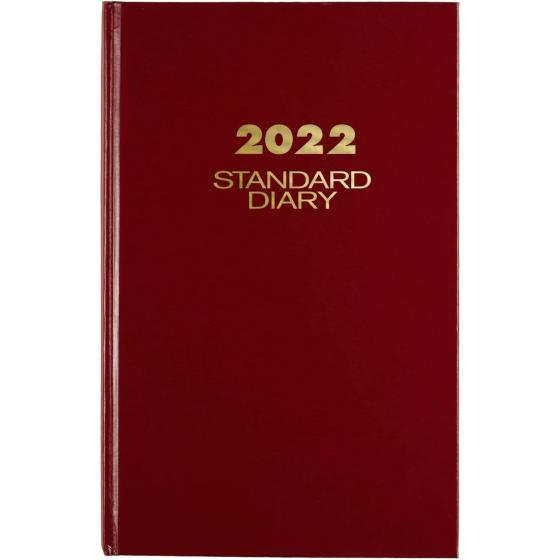 2022 Diary by AT-A-GLANCE, Standard Daily Diary, 7-3/4" x 12", Large, Red (SD37613)