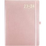 Planner 2023-2024 - 2023-2024 Academic Weekly Monthly Planner, July 2023 - June 2024, 8.5" x 11", Leather Cover with Thick Paper, Back Pocket with Notes Pages - Rose Gold