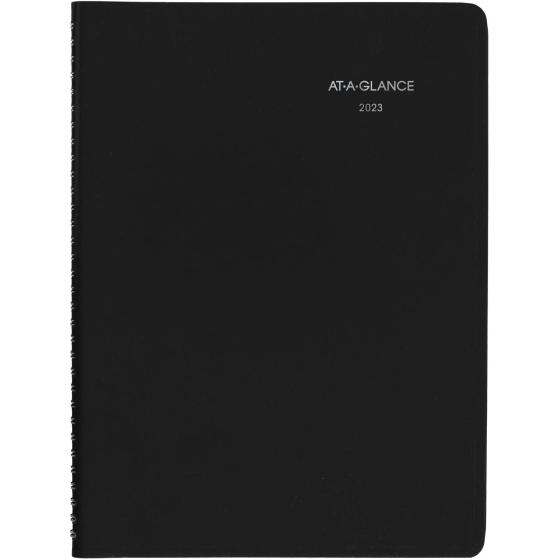 AT-A-GLANCE 2023 Weekly Planner, DayMinder, Quarter-Hourly Appointment Book, 8" x 11", Large, Black (G52000)