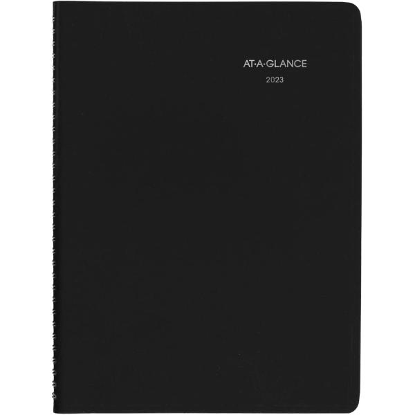 AT-A-GLANCE 2023 Weekly Planner, DayMinder, Quarter-Hourly Appointment Book, 8" x 11", Large, Black (G52000)