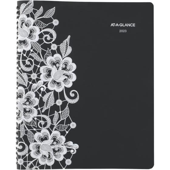 AT-A-GLANCE 2023 Weekly & Monthly Planner, Hourly Appointment Book, 8-1/2" x 11", Large, Lacey (541-905)