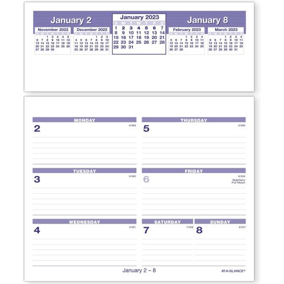 AT-A-GLANCE 2023 Weekly Desk Calendar Refill, Flip-A-Week, 6" x 7" (SW705X50)