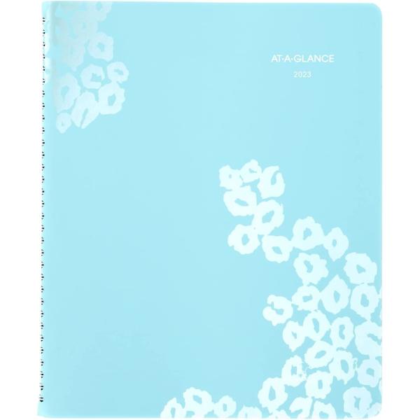 AT-A-GLANCE 2023 Weekly & Monthly Planner, 8-1/2" x 11", Large, Wild Washes Teal (523-905)