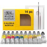 Winsor & Newton Galeria Acrylic Paint, 10 x 60ml (2-oz), Complete 14 Piece Set