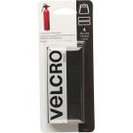 VELCRO Brand Heavy Duty Fasteners | 4x2 Inch Strips 4 Sets | Holds 10 lbs | Stick-On Adhesive Backed | Black Industrial Strength | For Indoor or Outdoor Use, 90209