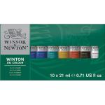 Winsor & Newton Winton Oil Color Paint, Basic Set, 10 x 21ml Tubes