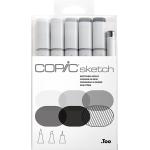 Copic Sketch Alcohol Marker 5 Colors + Multiliner SP Set, Sketching Grays