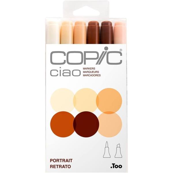 Copic Ciao, Alcohol Marker 6pc sets, Portrait
