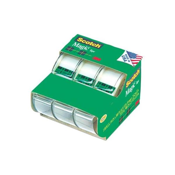 Scotch Brand Learning Resources MMM3105 Scotch Magic Tape 3/4 Inch X 300 Inches 3 ea, Translucent (55)