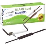 OLYMPX 100 Pcs of 1” Capacity Premium Self Adhesive Prong Paper Fastener Bases, 2.75 Inch Center for Paper File Clip Folder Accessories, 100 per Box