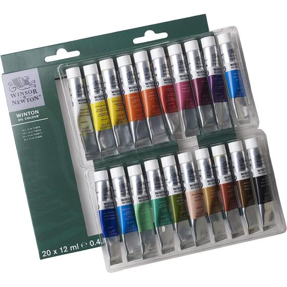 Winsor & Newton Winton Oil Color Paint Set, 20x12ml