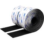 Hook and Loop Tape 2in x 10ft self Adhesive Sticky Back Interlocking Nylon Fabric Fastener Heavy Duty Adhesion Strip Tape reclosable Black