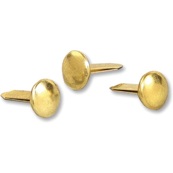 ACCO Brass Paper Fasteners, 1/2", Plated, 1 Box, 100 Fasteners/Box (71709)