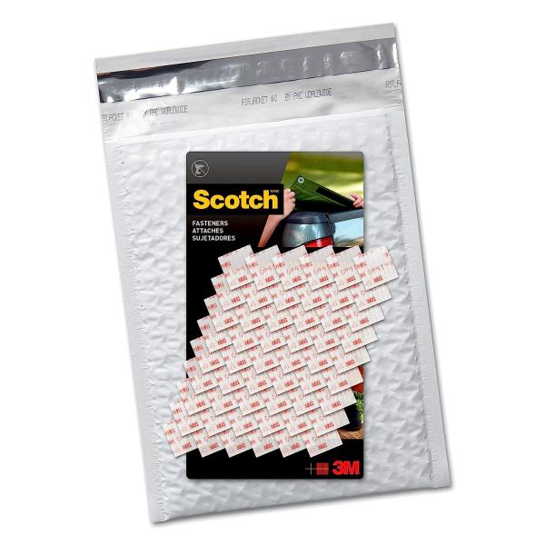 Scotch Extreme Interlocking Fasteners, 1 in Squares, Clear, 27 Sets, Holds up to 10 lbs (1 set holds 2 lbs)