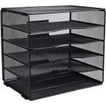 EasyPAG Desk Organizers and Accessories 5 Slot Desktop File Organizer Letter Sorter Literature Paper Tray | Screws Free Design,Black