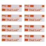 EZ Pass/IPass/IZoom Toll Tag Mounting Kit - 8 Pcs (4 Sets) Reclosable Fastener Dual Lock Tape Strips