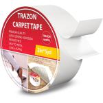 Trazon Carpet Tape Double Sided - Rug Tape Grippers for Hardwood Floors and Area Rugs - Carpet Binding Tape Strong Adhesive and Removable, Heavy Duty Stickers Tape, Residue Free (2 Inch / 5 Yards)