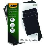 Fellowes Binding Linen Presentation Covers, Letter, Black, 200 Pack (5217001), Black Linen