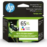 HP 65XL Tri-color High-yield Ink Cartridge | Works with HP AMP 100 Series, HP DeskJet 2600, 3700 Series, HP ENVY 5000 Series | Eligible for Instant Ink | N9K03AN