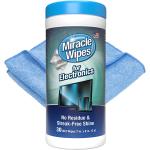 MiracleWipes for Electronics Cleaning - Screen Wipes Designed for TV, Phones, Monitors and More - Includes Microfiber Towel - (30 Count)