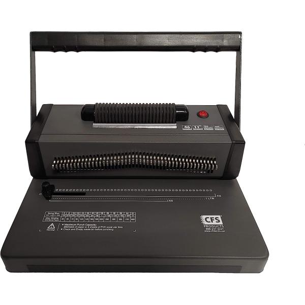 CFS Products - BetterBind Coil-It - Coil-Binding Machine with Electric Coil Inserter - Manual Binding Punch - Up to 20 Pages - 4:1 Pitch - for Personal, Home, School or Business Binding