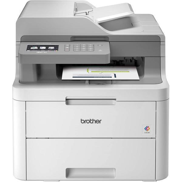 Brother MFC-L3710CW Compact Digital Color All-in-One Printer Providing Laser Printer Quality Results with Wireless, Amazon Dash Replenishment Ready, White