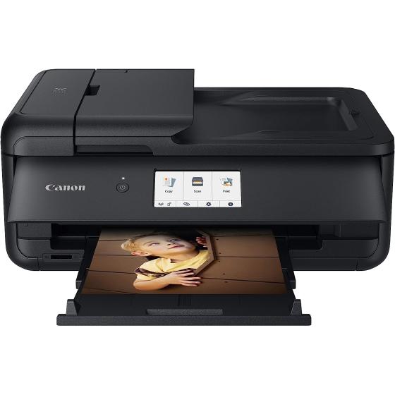 Canon PIXMA TS9520 All In one Wireless Printer Home or Office| Scanner | Copier | Mobile Printing with AirPrint and Google Cloud Print, Black, Works with Alexa, One Size
