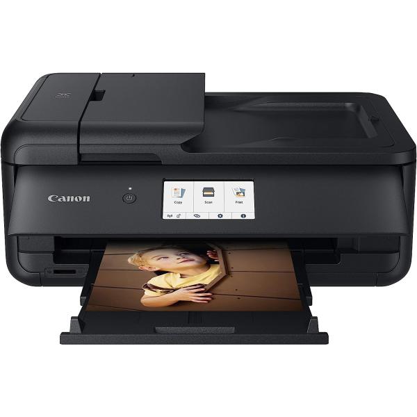 Canon PIXMA TS9520 All In one Wireless Printer Home or Office| Scanner | Copier | Mobile Printing with AirPrint and Google Cloud Print, Black, Works with Alexa, One Size