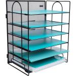 Desk Organizer with 6 Tiers, Paper Tray for Office Supplies, Letters, Billls, Folders, Files, Binders. Desk Organizers and Accessories for Home, Office, School. Office Organization with Style