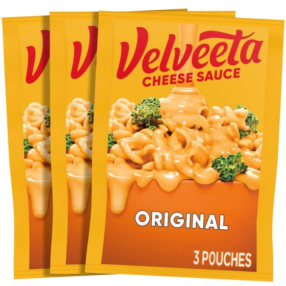 Velveeta Original Cheese Sauce (4 oz Pouches， 3 Count)