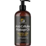 Anti Cellulite Massage Oil Infused with Collagen and Stem Cell - Skin Tightening Cellulite Cream Moisturizing Body Oil Tone Stomach Thighs Reduce Look of Fat Scars by M3 Naturals