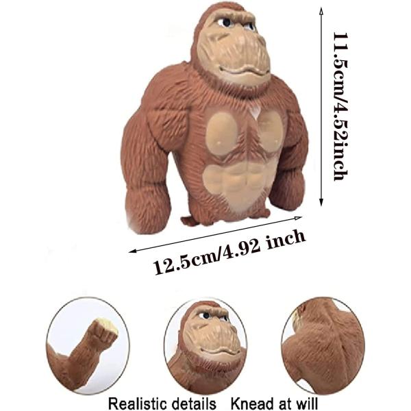 Monkey Toy Squishy Monkey Toy Figure for Kids and Adults Decompress and Stretch Stress,Monkey Stress Relief Toy Squeeze Toys Gift for Christmas Birthday Easter and Children’s Day (Brown)