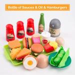 Zero Zoo 105Pcs Kids Kitchen Toy Accessories, Toddler Pretend BBQ Camping Cooking Playset with Play Pots and Pans, Utensils Cookware Toys, Play Food Set, Toy Vegetables, Learning Gift for Girls Boys