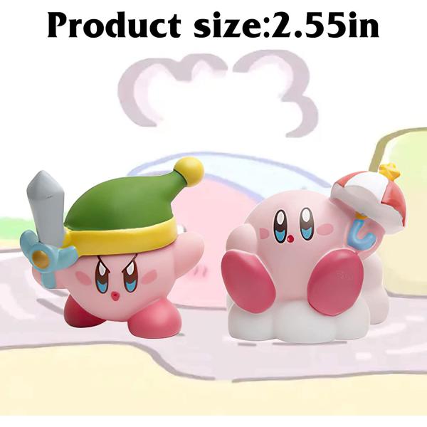 KOMJINGY 8-Pcs Set K-i-r-b-y Action Figures,A Pink Collectable Ornament for Decoration AS Child