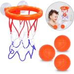 Newmemo Fun Basketball Hoop &amp; Balls Playset for Little Boys &amp; Girls Bath Toys Bathtub Shooting Game for Kids &amp; Toddlers 3 Balls Set &amp; Strong Suction Cup for Office Bathroom Game Indoor Outdoor Use