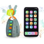 Ella Dream Baby Phone Toy with Light and Sound, Playing Car Key Toys, Pretend Play Musical Toys Bundle for Toddlers, Babies, Boys and Girls, Gifts for Birthday, Holiday