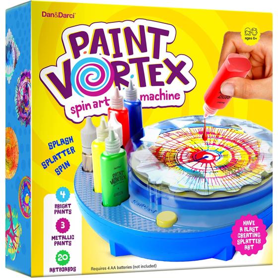 Spin Art Machine Kit - Paint Spiral Station Center - Kids Arts & Crafts Toys for Girls & Boys of All Ages - Cool Girl Gifts - Motorized Spinner Craft Workstation - Kid Ideas