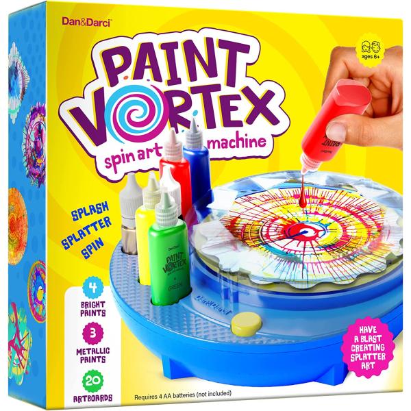 Spin Art Machine Kit - Paint Spiral Station Center - Kids Arts & Crafts Toys for Girls & Boys of All Ages - Cool Girl Gifts - Motorized Spinner Craft Workstation - Kid Ideas