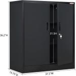BESFUR Metal Storage Cabinet - 71" H Locking Storage Cabinet with Adjustable Shelves and Doors - Includes 2 Multi-Purpose pegboards for Garage Storage（Dark Gray and Light Gray）…