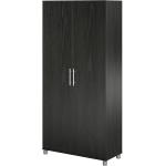 SystemBuild Camberly 36" Utility Storage Cabinet， Black Oak